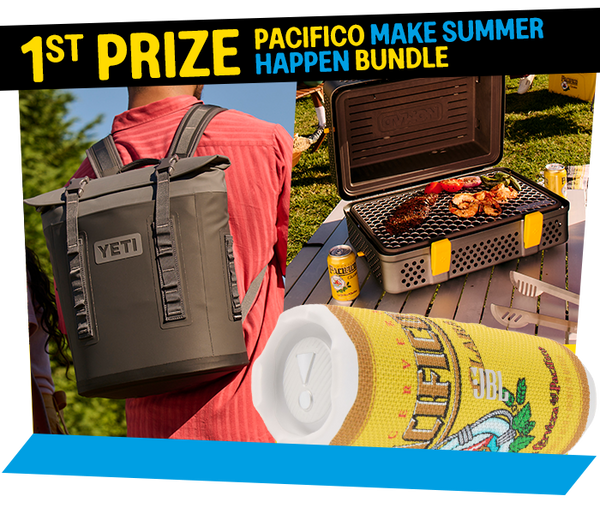 1st prize, make summer happen bundle, NOMAD PORTABLE GRILL + JBL PORTABLE SPEAKER + YETI BACKPACK COOLER (25 WINNERS)